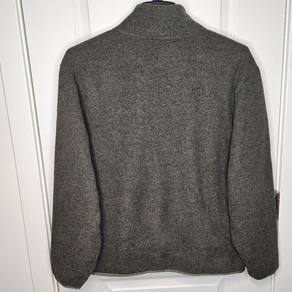 Alpine Design Mens Size Large Pullover 1/4 Snap Button Mock Neck Fleece Sweater - Picture 3 of 7